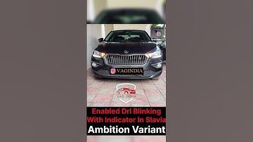 Enabled ORVM Drl Blinking With Indicator Enabled In Slavia Ambition Variant #automobile#germancars