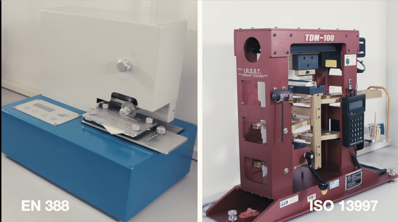 Cut resistance testing of safety gloves EN 388 & ISO 13997 (English) YouTube