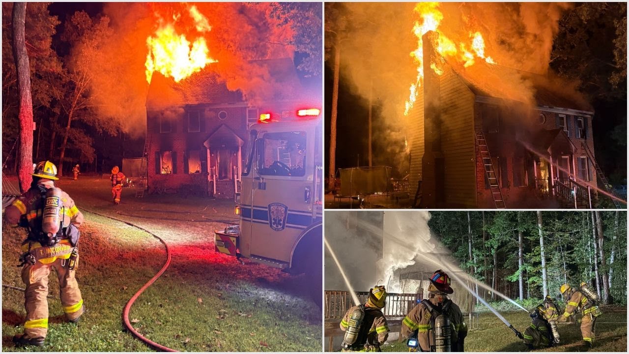 Man critically injured in Chesterfield house fire as crews battle ...