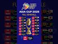 Asia Cup 2025 full schedule#shorts #youtubeshorts #asiacup #asiacup2025 #asiacupsquad