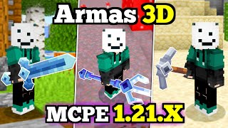 🟡 3D TOOLS Texture for MCPE 1.21.X | 3D Weapons and Tools in Bedrock screenshot 3