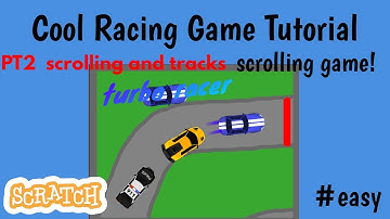 How to make a cool Scrolling Racing Game scrolling on scratch - part2 (scrolling and tracks)