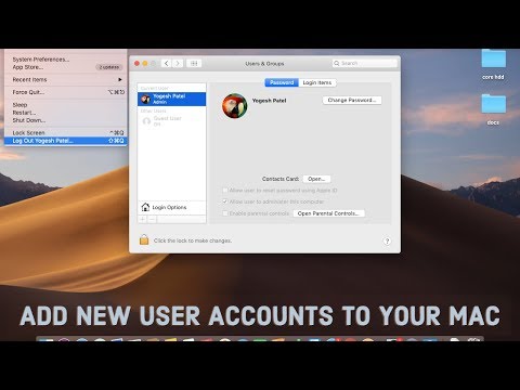 How to Setup a New User Account On Mac