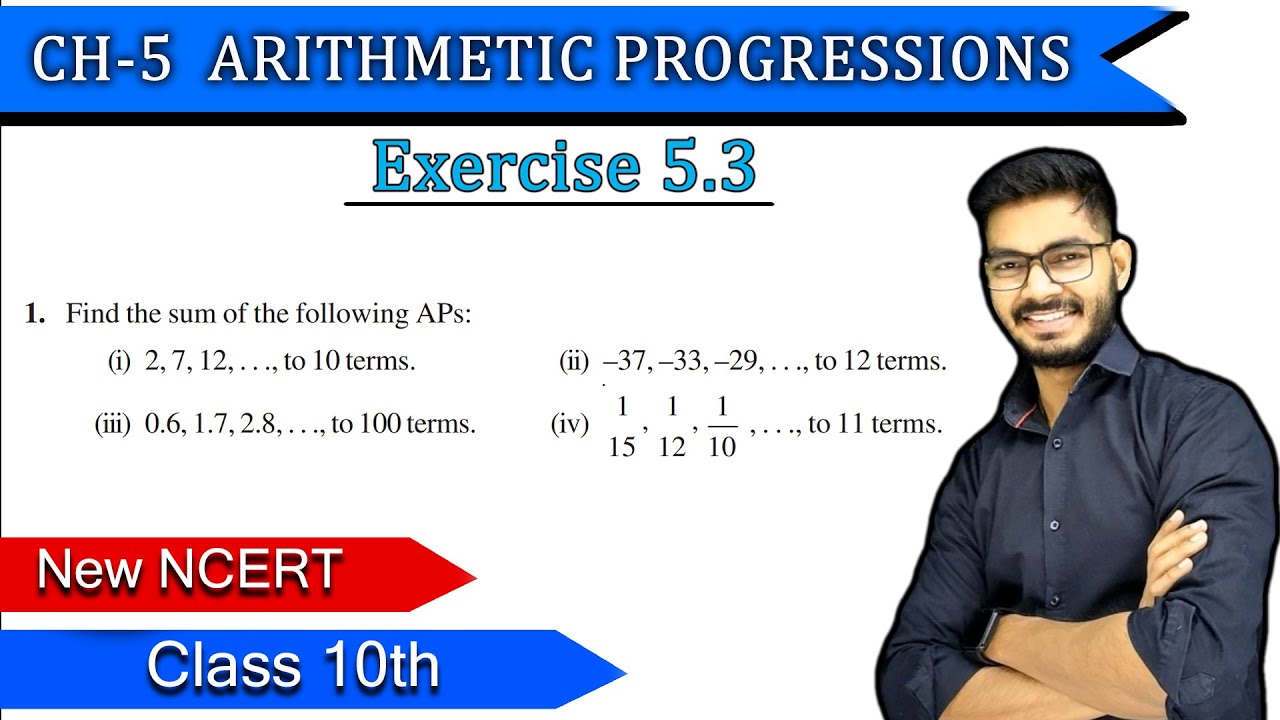 Class - 10 Question 1 Ex - 5.3 Arithmetic progression NEW NCERT CBSE AP ...