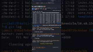 .git folder leaks sensitive API token 💀 #ethicalhacking #linux #pentesting