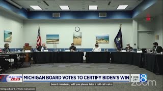 Michigan board votes to certify Biden's win