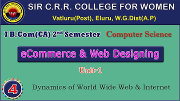 4.B.Com(CA) 1/2 - eCommerce & Web Designing - Unit 1 - Dynamics of World Wide Web & Internet