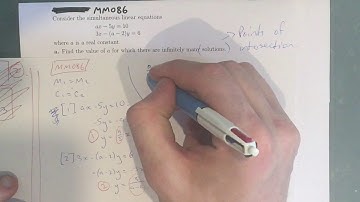 MM086 Maths Methods Fortify Study Guide - "Solve simultaneous equations (infinite:unique solutions)"