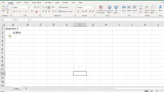 Using Excel as a Calculator and Rounding, Converting to Fraction and Percentage screenshot 4