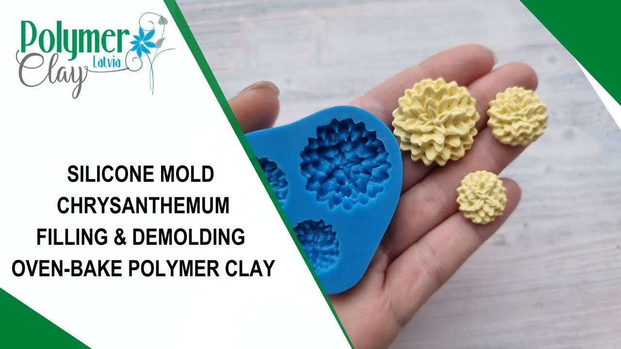 Silicone mold, small succulents. Filling & demolding with oven-bake polymer  clay 