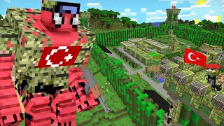 FAKİRİN TÜRK ASKER KÖYÜ 😱💣 - Minecraft