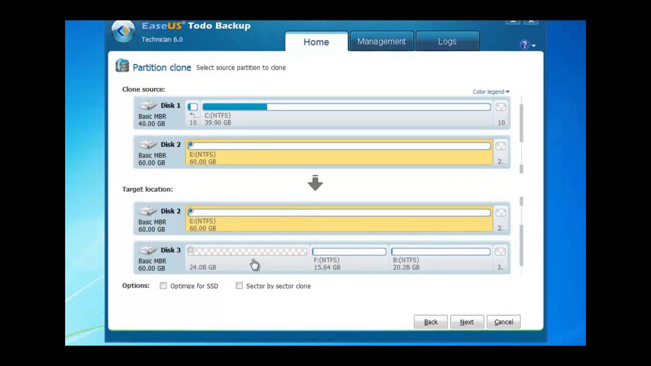 How to clone partition with EaseUS Todo Backup? - YouTube