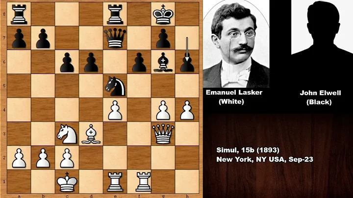 Emanuel Lasker vs John Elwell - New York (1893)