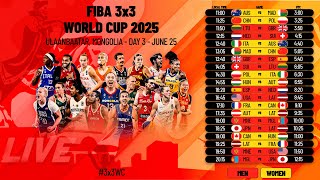 LIVE 🔴 FIBA 3x3 World Cup 2025 | Day 3 Session 1 | #3x3Basketball