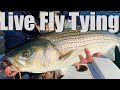 Tying big saltwater flies for striped bass  live saltwater fly tying