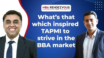 What’s that which inspired TAPMI to strive in the BBA market | Dr. Aditya Mohan Jadhav