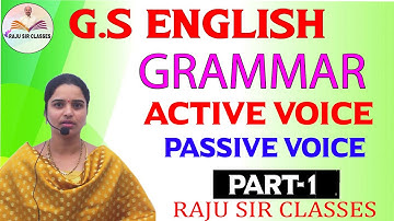 ACTIVE VOICE PASSIVE VOICE  PART-1  ENGLISH || VANI MADAM || RAJU SIR CLASSES|| TSPSC #tslprb #tspsc
