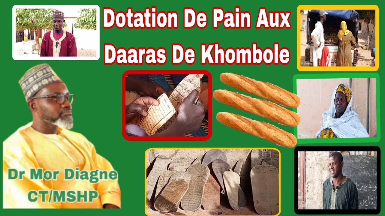 180 pains ou plus pour les talibés des Daaras De Khombole, offert par Docteur Mor Diagne CT MSHP