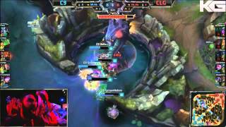 Cloud 9 vs CLG HIGHLIGHTS 2nd Place Tie-Breaker - Week 9 NA LoL LCS Spring 2015 S5 - C9 vs CLG