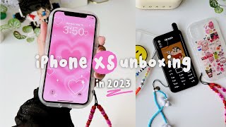 ✨ iPhone XS unboxing in 2023 (silver) + accessories ✨