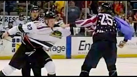 Hockey Fight Bill Baker vs Daniel Sobotka Riverkin...