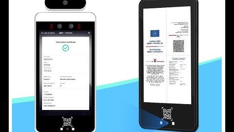Health card QR code scan and temperature measurement device