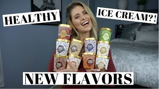 HEALTHY ICE CREAM?! | Halo Top 10 NEW Flavors and Taste Test