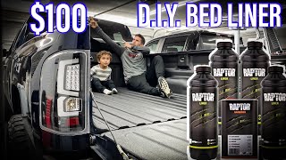 SOLID! The $100 DIY Spray In BED LINER - Raptor Liner *Epic Results
