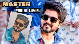 master vaathi coming drawing | vijay drawing | aiyappan arts #shorts #vaathicoming #enjaamienjoy