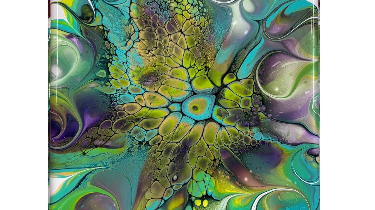 ( 1604) Modified Bloom, Beautiful Colours, Acrylic Paint Pouring - YouTube