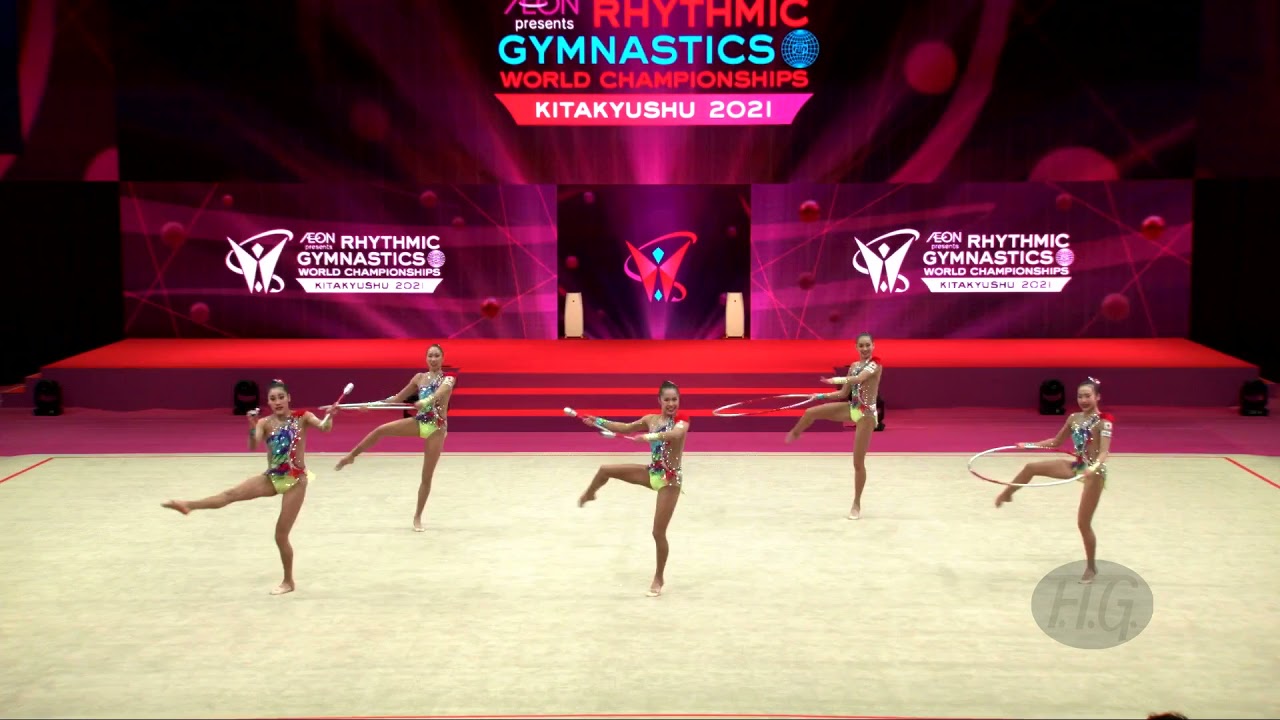 Japan (JPN) - 2021 Rhythmic Worlds, Kitakyushu (JPN) - Qualifications 3 Hoops + 2 Pairs Of Clubs