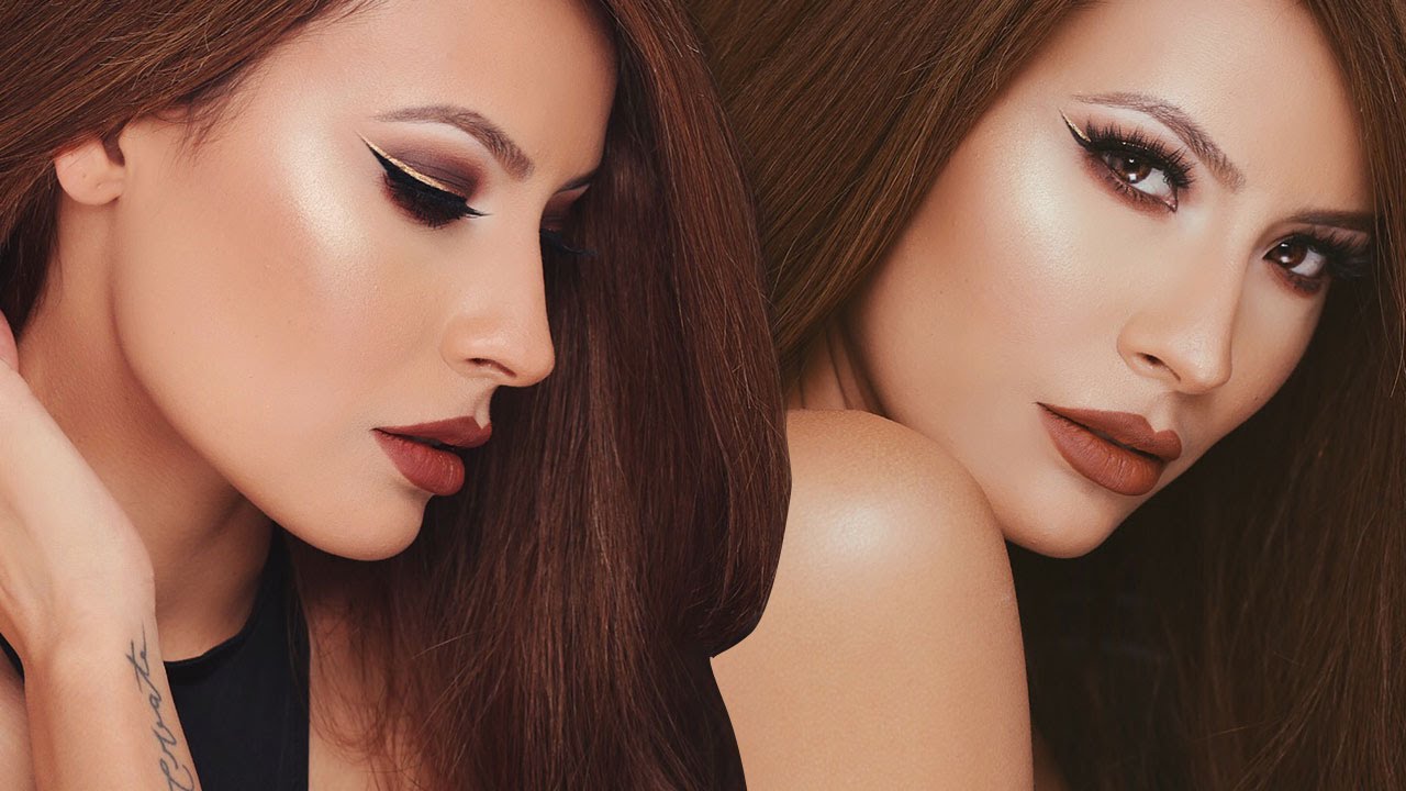 Matte Brown Smokey Eye Ombre Gold Liner | Desi Perkins