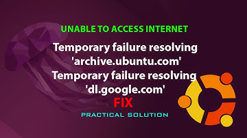 UBUNTU FIX: Temporary failure resolving 