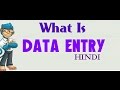 What is Data Entry in Hindi