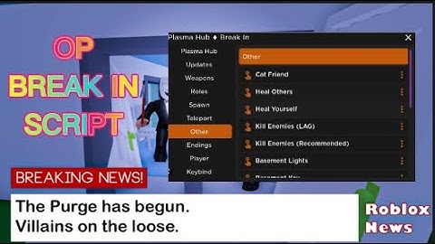 *NEW* Break In Script Hack / Spawn Foods + Free Roles / Spawn Weapon |