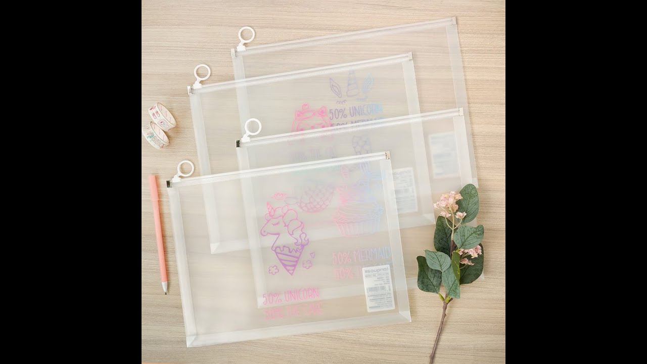 Secret Half Zipper File Folder A4 / Map Folder A4 / Folder A4 #