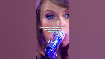 how many lyrics/words are in each TS song: 1989 edition || #taylorswift #shorts #blowup #1989 #fyp