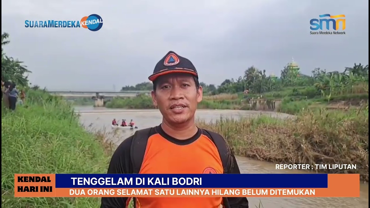 Tiga Orang Tenggelam di Kali Bodri, Dua Orang Selamat Satu Lainnya Hilang Belum Ditemukan