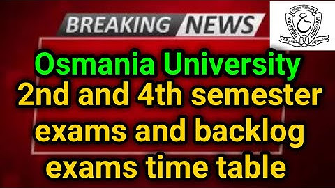 Osmania University 2nd and 4th semester and backlog timetable update 2021!!!! Ou timetable 2021!!