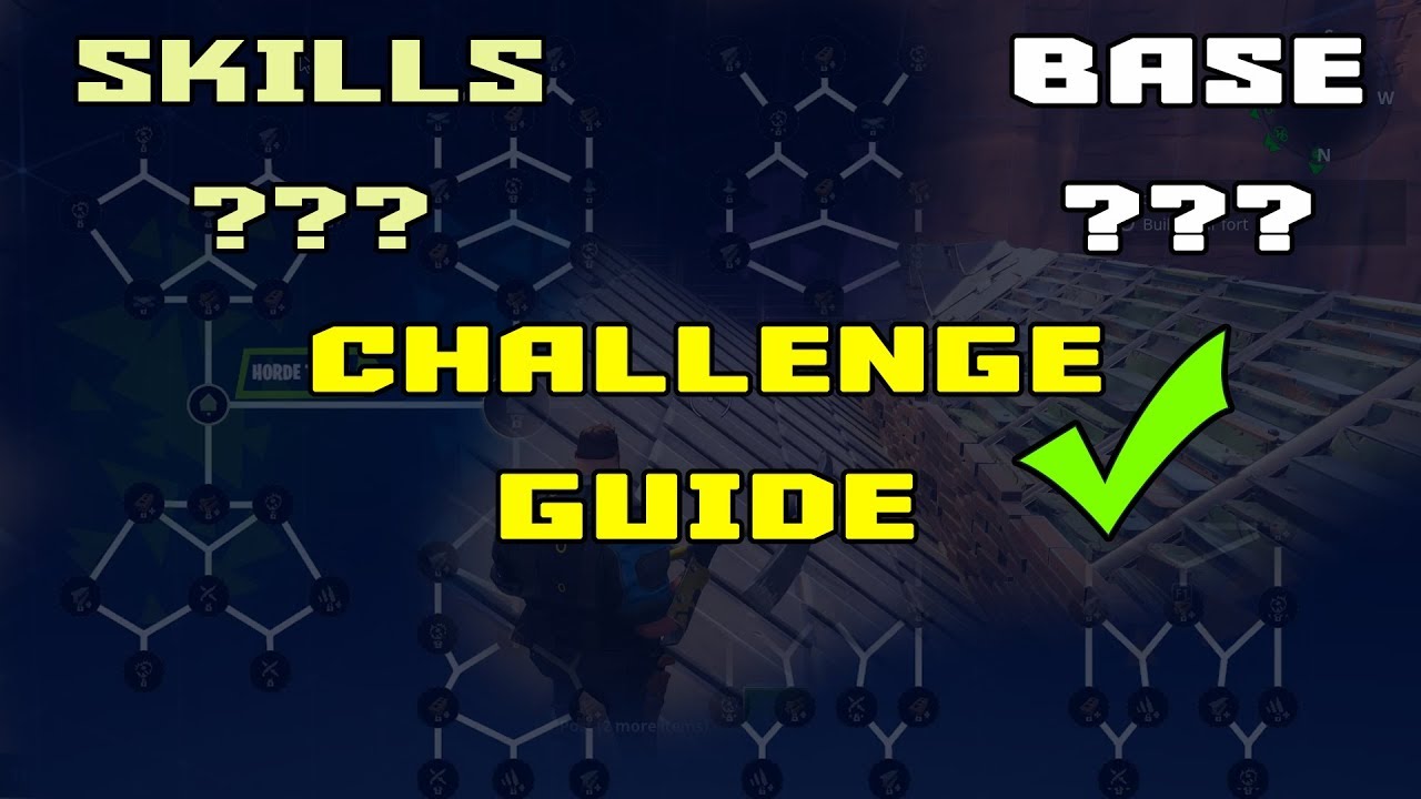 Guide for Challenge The Horde - Fort Design and Skill Tree - Gameplay and minibosses FortNite