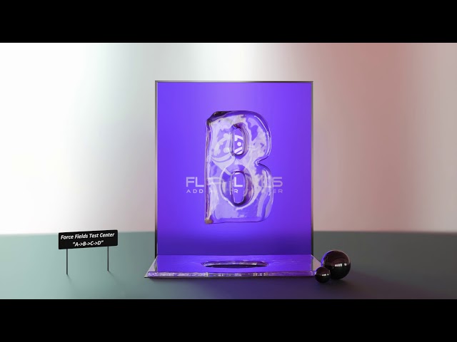 Letter Transformation using force fields (FLIP Fluids Addon)