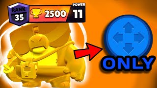 I Got 1250 Trophies Without Attacking 💀( BRAWL STARS )