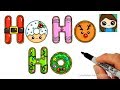 How to Draw Christmas Ho Ho Ho Cookies Easy and Cute