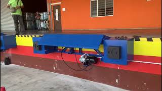 Simple hydraulic edge dock leveler no need making floor concrete pit