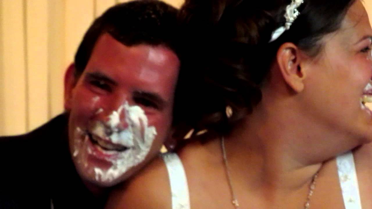 Best wedding cake smashing YouTube