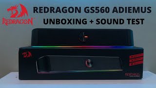 Unboxing and Review - Redragon GS560 Adiemus Soundbar  + Sound Test