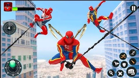 Spider Rope Hero City Crime Game, part 2 - Android iOS gameplay