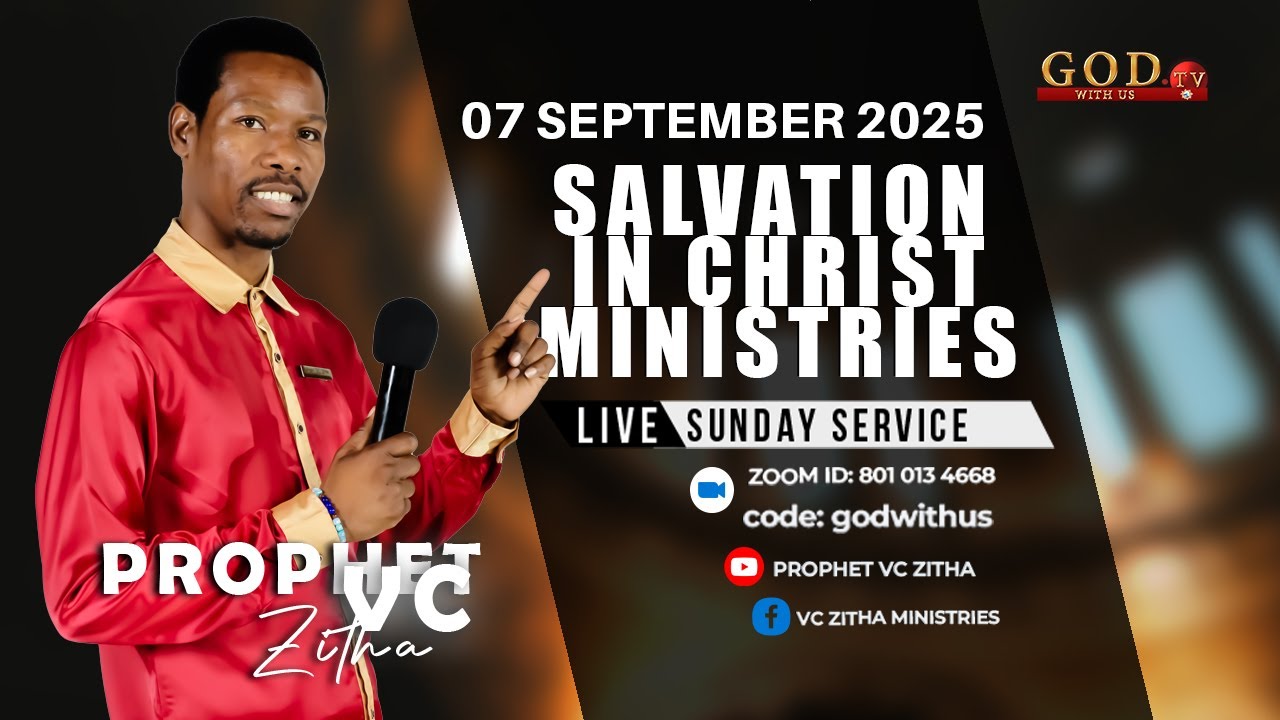 YOU ARE WATCHING LIVE SUNDAY SERVICE WITH PROPHET V.C ZITHA - 07 SEPTEMBER 2025