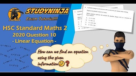 HSC Maths Standard 2020 Question 10 - StudyNinja