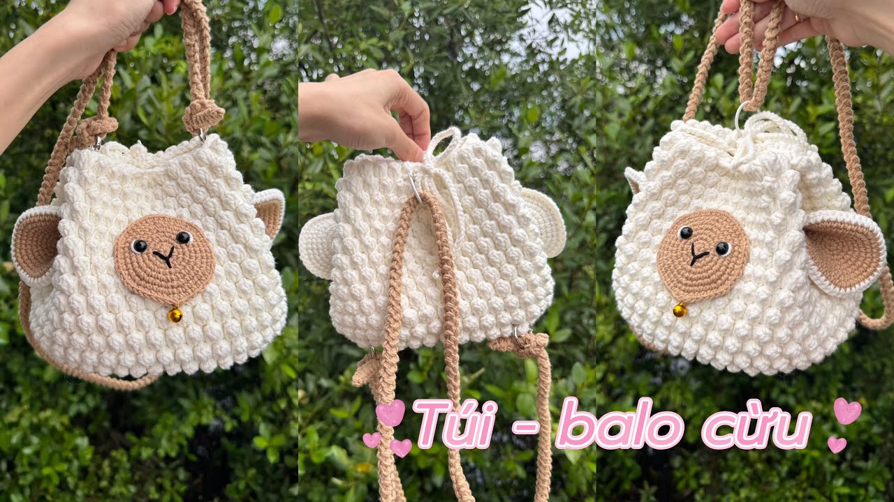 VIDEO 58: HƯỚNG DẪN MÓC BALO-TÚI CỪU (Linh Móc Len)